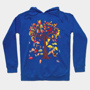 Fall Tree and Birds Hoodie